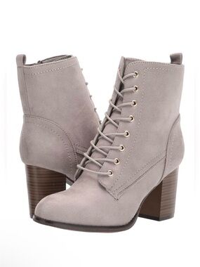 Journee Collection Women's Baylor Bootie Ankle Boot Gray 7.5 NIB NWT